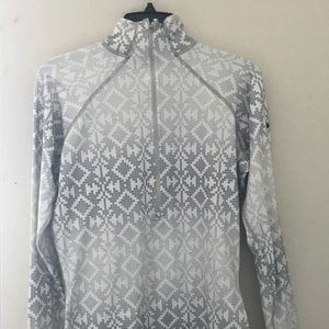 💜Nike pattern gray and white half zipper jacket💜